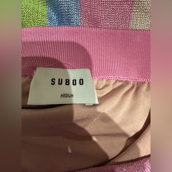 Sabo Striped Multi-Color Knit Skirt - Casual Summer Style - Picture 3 of 3